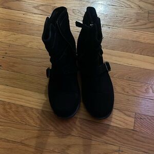 UGG black suede boots.